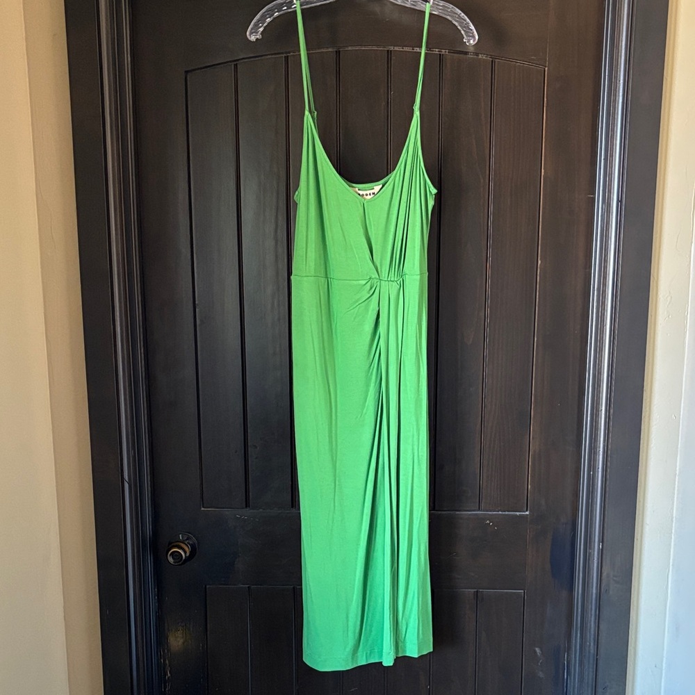 Boden Vibrant Green Spaghetti Strap Midi Dress